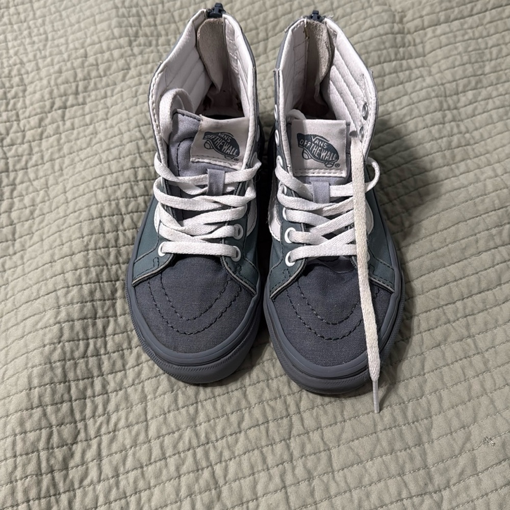Vans High-Top Sneakers in Gray and White